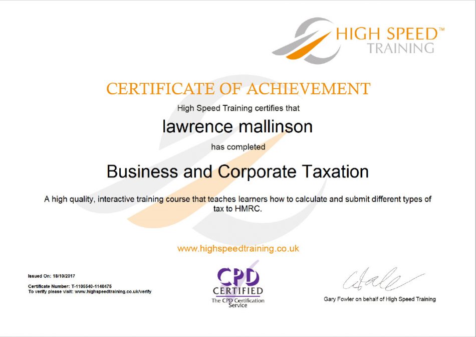 Business-Tax Business and Corporation Taxation